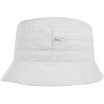Weiße LIPODO Schlapphüte mit Reißverschluss aus Baumwolle 61 für Damen für den für den Sommer 
