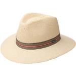 Cremefarbene LIPODO Sommerhüte aus Stroh 57 für Herren Größe L 