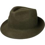 Olivgrüne LIPODO Trilbies & Fedora-Hüte aus Filz 55 für Damen Größe XXL für den für den Herbst 