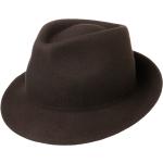Dunkelbraune Unifarbene LIPODO Trilbies & Fedora-Hüte aus Filz 55 für Herren Größe S 