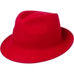 Rote Unifarbene Elegante LIPODO Trilbies & Fedora-Hüte aus Filz 57 für Herren Größe M 