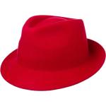 Rote Unifarbene LIPODO Trilbies & Fedora-Hüte aus Filz 55 für Herren Größe S 