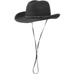 Schwarze LIPODO Cowboyhüte aus Filz 55 für Herren Größe S 