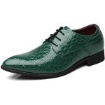 Grüne Business Spitze Hochzeitsschuhe & Oxford Schuhe mit Schnürsenkel rutschfest für Herren Größe 44 