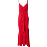 Reduzierte Rote Unifarbene Ärmellose Lipsy Maxi Lange Abendkleider mit Reißverschluss aus Polyester für Damen Größe M 
