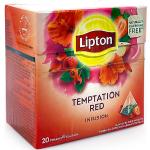 Lipton Früchtetee Temptation Red Erdbeere Himbeere, 20er... (49,80 € pro 1 kg)