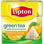 Lipton Pyramid Green Tea Bags, Mandarin Orange, 20