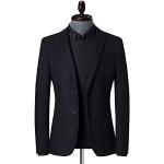 Schwarze Elegante Tweed-Sakkos aus Tweed für Herren Größe 3 XL für Partys 