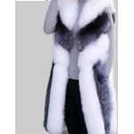Fellwesten mit Fuchs-Motiv aus Pelz Handwäsche für Damen Größe 4 XL für den für den Winter 