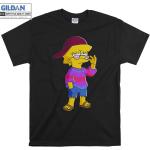 Weiße Oversize Die Simpsons Lisa Simpson T-Shirts für Herren 
