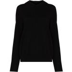 Schwarze Langärmelige Lisa Yang Kaschmir-Pullover mit Kapuze für Damen für den für den Herbst 