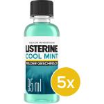 Listerine Cool Mint Mundspülungen & Mundwasser 95 ml mit Menthol 5-teilig 
