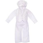 Weiße Bestickte Elegante Taufanzüge für Babys 