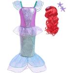 Pinke Arielle die Meerjungfrau Meerjungfrau-Kostüme mit Glitzer für Kinder 