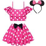 Pinke Gepunktete Entenhausen Minnie Maus Bikini Röcke für Kinder & Kinderbaderöcke mit Rüschen für Mädchen 