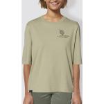 Pastellgrüne Vegane Nachhaltige T-Shirts aus Jersey für Damen Größe XS 