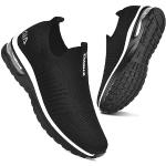 Schwarze Slip-on Sneaker ohne Verschluss aus Mesh atmungsaktiv für Damen Größe 38 