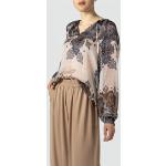 Beige Liu Jo V-Ausschnitt Transparente Blusen & durchsichtige Blusen durchsichtig für Damen Größe XL 