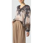 Reduzierte Beige Paisley Liu Jo V-Ausschnitt Transparente Blusen & durchsichtige Blusen durchsichtig für Damen Größe XL 