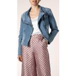 Reduzierte Blaue Unifarbene Liu Jo Mini Übergangsjacken mit Reißverschluss aus Baumwolle für Damen Größe L 