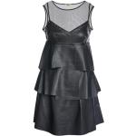 Reduzierte Schwarze Liu Jo Rundhals-Ausschnitt Damenkleider durchsichtig mit Reißverschluss aus Polyester enganliegend Größe XS 
