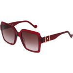 Rote Liu Jo Rechteckige Kunststoffsonnenbrillen für Damen 