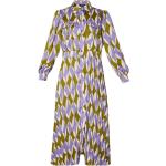 Lila Elegante Langärmelige Liu Jo Plisseekleider mit Knopf aus Polyester für Damen Größe M 