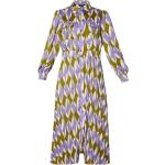 Lila Elegante Langärmelige Liu Jo Plisseekleider mit Knopf aus Polyester für Damen Größe S 