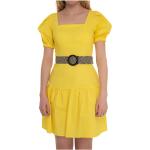 Reduzierte Gelbe Liu Jo Mini Minikleider & kurze Kleider mit Puffärmeln mit Reißverschluss aus Baumwolle für Damen Größe M 