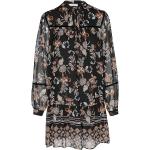 Bunte Langärmelige Liu Jo Mini Stehkragen Minikleider & kurze Kleider aus Polyester für Damen Größe XS für den für den Winter 