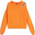 Orange Langärmelige Liu Jo Angora-Pullover aus Polyamid für Damen Größe S 