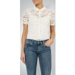 Cremefarbene Liu Jo Asymmetrische Transparente Blusen & durchsichtige Blusen durchsichtig mit Knopf aus Spitze für Damen Größe M für den für den Sommer 