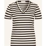 Schwarze Liu Jo V-Ausschnitt T-Shirts mit Glitzer aus Polyester für Damen Größe S 
