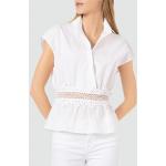 Weiße Liu Jo Tunika-Blusen mit Cutwork aus Baumwolle für Damen Größe L 