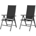 Silbergraue Livarno Home Hochlehner-Gartenstühle pulverbeschichtet aus Polyrattan mit verstellbarer Rückenlehne Breite 50-100cm, Höhe 100-150cm, Tiefe 50-100cm 2-teilig 