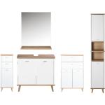 Reduzierte Weiße Moderne Livarno Home Seitenschränke mit Schublade Breite 50-100cm, Höhe 50-100cm, Tiefe 0-50cm 5-teilig 