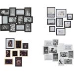Reduzierte Schwarze Fotowände & Bilderrahmen Sets aus Glas 10x15 8-teilig 