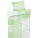 Grüne Karo Seersucker Bettwäsche aus Textil 155x220 