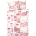 Rosa Blumenmuster Livarno Home Bio Seersucker Bettwäsche mit Reißverschluss aus Baumwolle maschinenwaschbar 220x200 