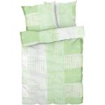 Grüne Seersucker Bettwäsche aus Textil 220x200 
