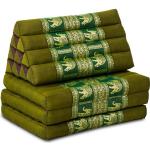 Grüne Bestickte Asiatische Dreieckige Thaikissen aus Baumwolle Breite 150-200cm, Höhe 150-200cm, Tiefe 0-50cm 