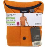 Orange Gestreifte Kurzärmelige Livergy Kurzarm-Poloshirts aus Baumwolle für Herren Größe M 