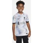 Weiße Nike Dri-Fit FC Liverpool FC Liverpool Trikots für Kinder zum Fußballspielen - Auswärts 2022/23 