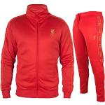 Liverpool FC - Herren Trainingsanzug - Jacke & Hose - Polyester - offizielles Merchandise - Geschenk für Fußballfans - Rot - L