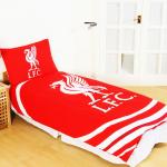 Rote FC Liverpool Bettwäsche Sets & Bettwäsche Garnituren aus Baumwolle 135x200 