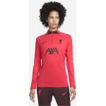 Rote Nike Dri-Fit FC Liverpool T-Shirts aus Polyester für Damen Größe XS 