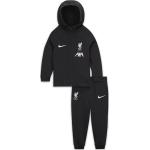 Liverpool FC Strike Nike Dri-FIT Trainingsanzug mit Kapuze für Babys/Kleinkinder - Schwarz