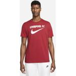 Rote Nike Swoosh FC Liverpool T-Shirts für Herren Größe M 