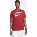 Rote Nike Swoosh FC Liverpool T-Shirts für Herren Größe L 