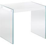 Livetastic BEISTELLTISCH , Weiß , Glas , rechteckig , Wange , 35x43 cm , Wohnzimmer, Wohnzimmertische, Beistelltische, Glas-Beistelltische
